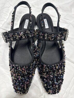 rag & bone ASTRA SLINGBACK - BOUCLE BLACK MULTI